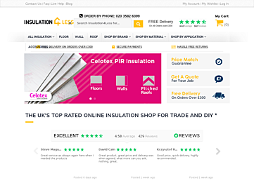 Screenshot of insulation4less.co.uk