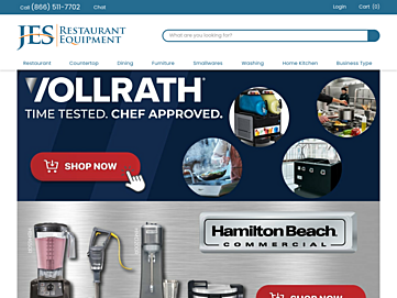 Screenshot of jesrestaurantequipment.com