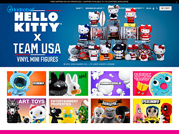 Screenshot of kidrobot.com