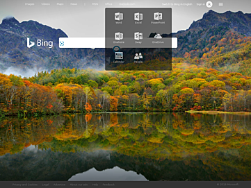 Screenshot of kr.bing.com