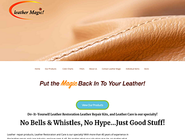 Screenshot of leathermagic.com