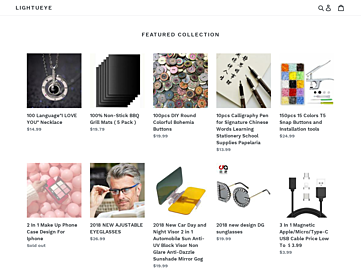 Screenshot of lightueye.com