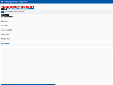 Screenshot of m.harborfreight.com