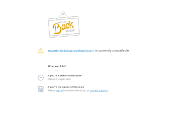Screenshot of mclarenkickshop.myshopify.com