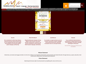 Screenshot of mdslha.org