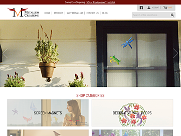 Screenshot of metallumcreations.com