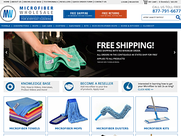 Screenshot of microfiberwholesale.com
