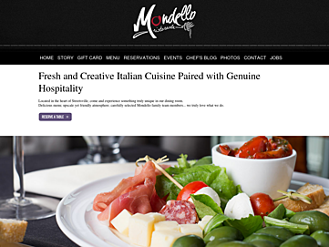 Screenshot of mondelloristorante.ca