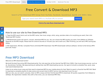 Screenshot of mp3download.center