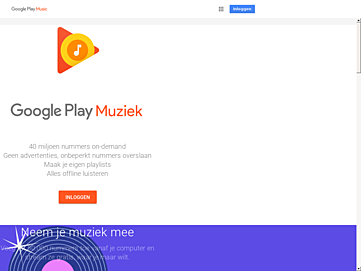 Screenshot of music.google.com