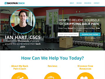 Screenshot of mybackpaincoach.com