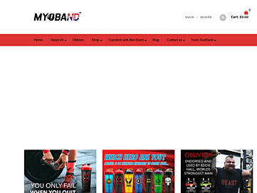 Screenshot of myo-band.com