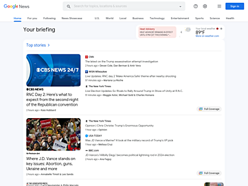 Screenshot of news.google.com