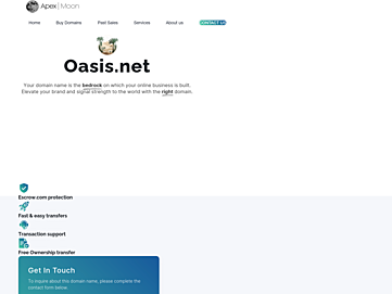Screenshot of oasis.net