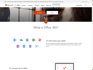 Screenshot of officeredir.microsoft.com