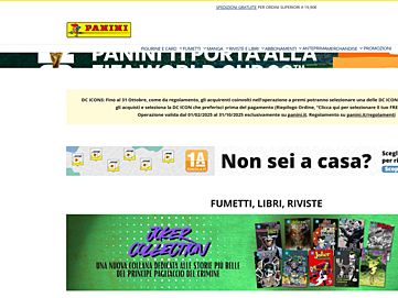 Screenshot of panini.it
