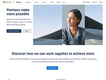 Screenshot of partner.microsoft.com