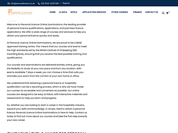 Screenshot of personallicence.co.uk