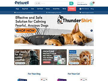 Screenshot of petwell.co.uk