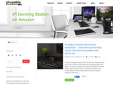 Screenshot of plugable.com