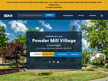 Screenshot of powdermillvillage.com