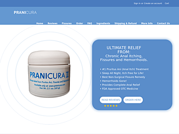Screenshot of pranicura.com