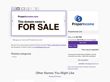 Screenshot of properincome.com
