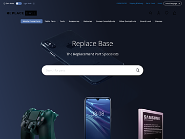 Screenshot of replacebase.co.uk