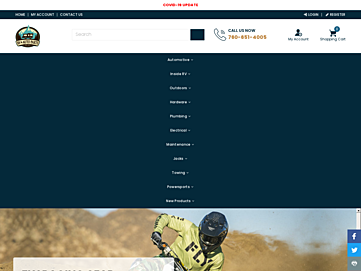 Screenshot of rvautoparts.com