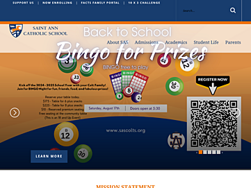 Screenshot of saintannbartlettschool.org
