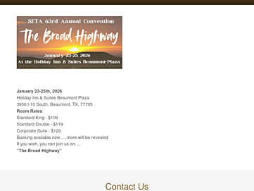 Screenshot of setaconvention.org