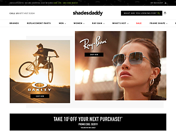Screenshot of shadesdaddy.com