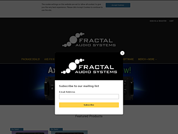 Screenshot of shop.fractalaudio.com