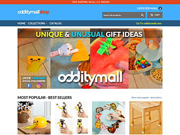 Screenshot of shop.odditymall.com