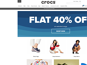 Screenshot of shopcrocs.in