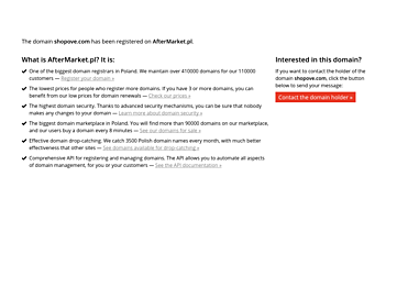 Screenshot of shopove.com
