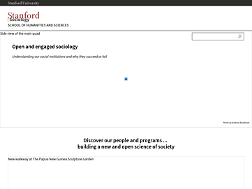 Screenshot of sociology.stanford.edu