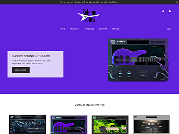 Screenshot of solemntones.com