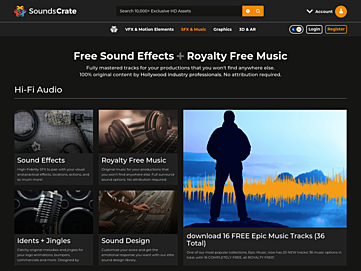 Screenshot of soundscrate.com