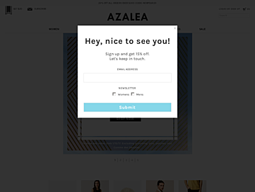 Screenshot of store.azaleasf.com