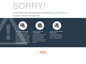 Screenshot of streetcakes.org