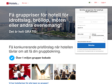 Screenshot of sv.grupper.hotels.com