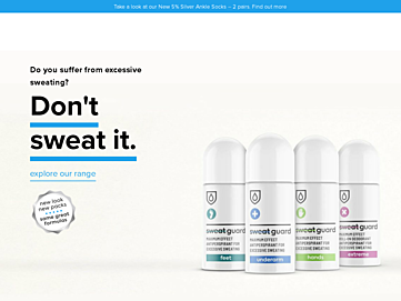 Screenshot of sweatguard.co.uk