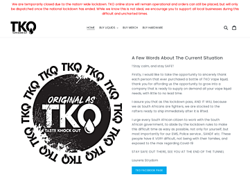 Screenshot of tasteknockout.co.za