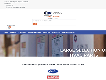 Screenshot of technicalhotandcoldparts.com