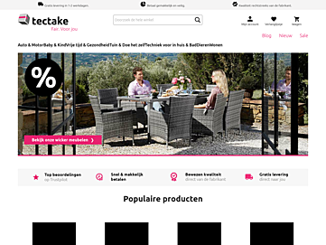 Screenshot of tectake.nl