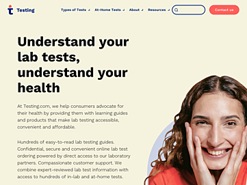 Screenshot of testing.com