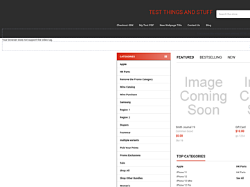Screenshot of testthingsandstuff.com