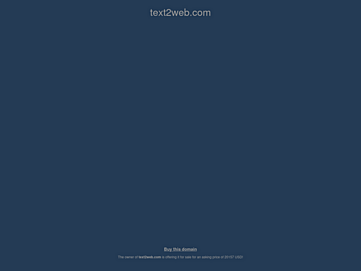 Screenshot of text2web.com