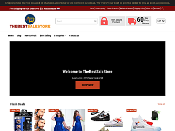 Screenshot of thebestsalestore.com